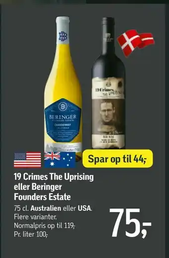 19 Crimes The Uprising eller Beringer Founders Estate