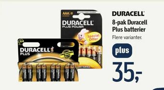 Føtex 8-pak Duracell Plus batterier tilbud