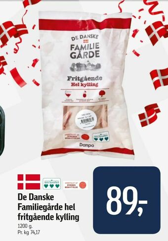 Føtex De Danske Familiegårde hel fritgående kylling tilbud