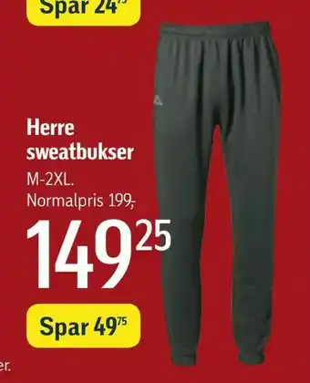 Føtex Herre sweatbukser tilbud