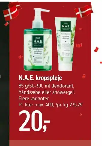 Føtex N.A.E. kropspleje tilbud
