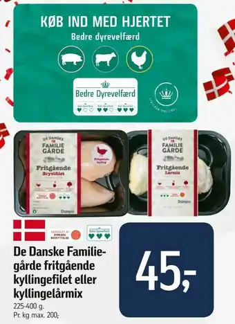 Føtex De Danske Familiegårde fritgående kyllingefilet eller kyllingelårmix tilbud