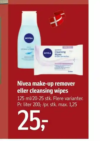 Føtex Nivea make-up remover eller cleansing wipes tilbud
