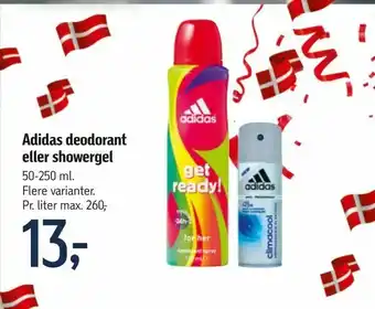 Føtex Adidas deodorant eller showergel tilbud