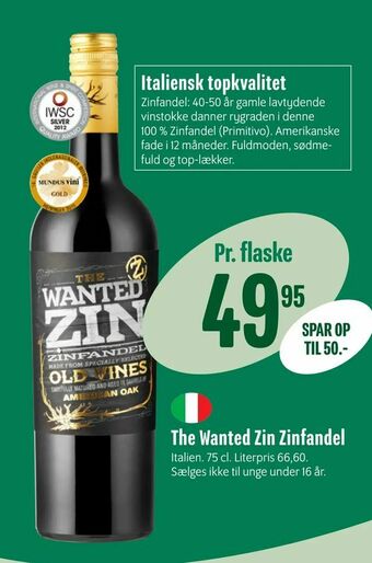 Min Købmand The Wanted Zin Zinfandel tilbud