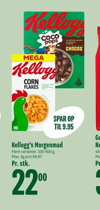 Min Købmand Kellogg's Morgenmad tilbud