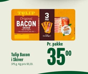 Min Købmand Tulip Bacon i Skiver tilbud