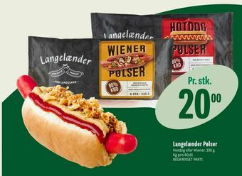 Min Købmand Langelænder Pølser tilbud