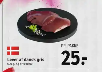 SPAR Lever af dansk gris tilbud