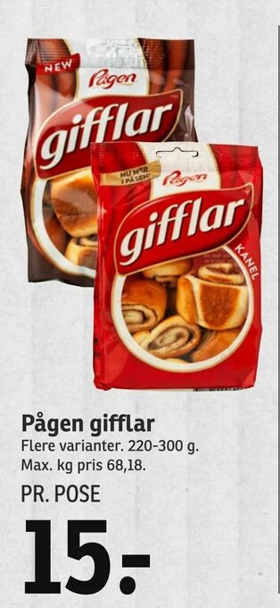 SPAR Pågen gifflar tilbud