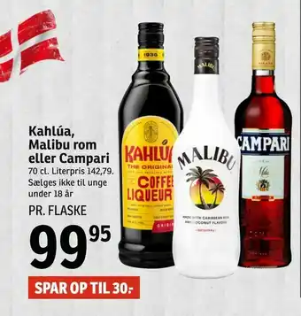 SPAR Kahlúa, Malibu rom eller Campari tilbud