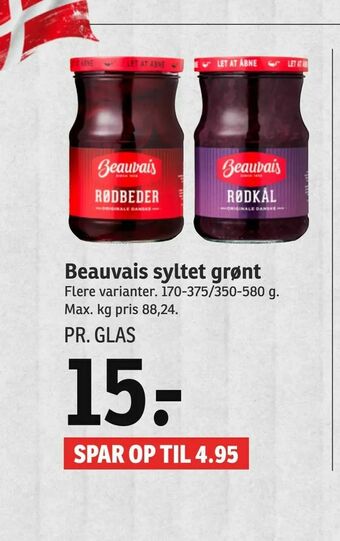 SPAR Beauvais syltet grønt tilbud