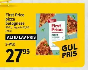 SPAR First Price pizza bolognese tilbud