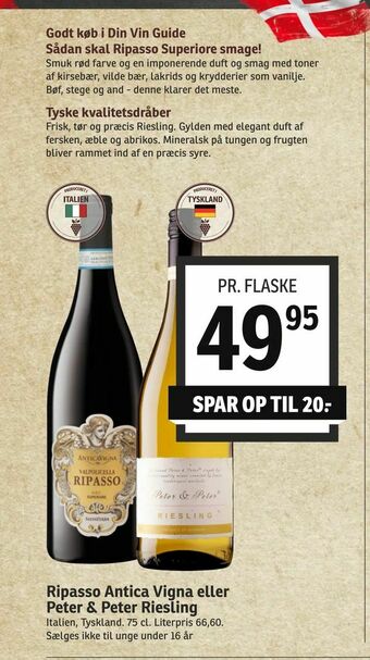 SPAR Ripasso Antica Vigna eller Peter & Peter Riesling tilbud