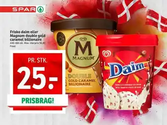 SPAR Frisko daim eller Magnum double gold caramel billionaire tilbud
