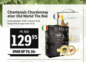 SPAR Chantenais Chardonnay eller Old World The Box tilbud
