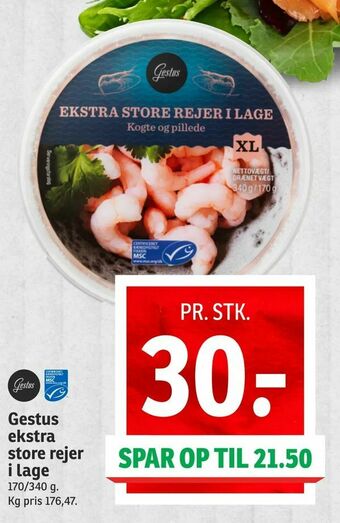 SPAR Gestus ekstra store rejer i lage tilbud