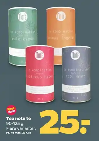 Tea note te