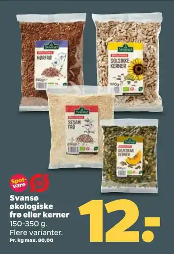 Netto Svansø økologiske frø eller kerner tilbud