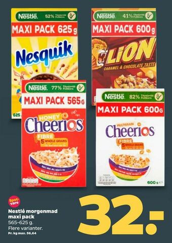 Netto Nestlé morgenmad maxi pack tilbud