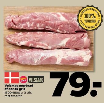 Netto Velsmag mørbrad af dansk gris tilbud