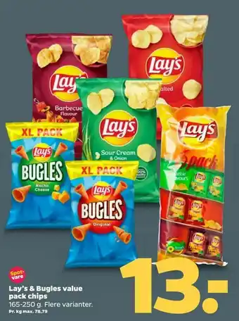 Netto Lay's & Bugles value pack chips tilbud
