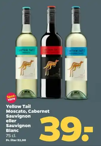 Netto Yellow Tail Moscato, Cabernet Sauvignon eller Sauvignon Blanc tilbud