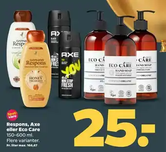 Netto Respons, Axe eller Eco Care tilbud