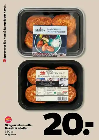 Netto Skagen fiskefrikadeller lakse- eller tilbud