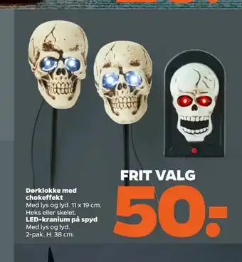 Netto LED-kranium på spyd tilbud