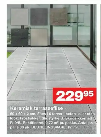 Bauhaus Keramisk terrasseflise tilbud