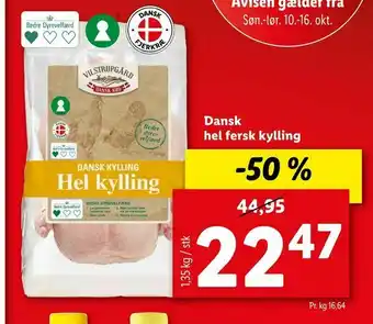 Let-Køb Dansk hel fersk kylling tilbud