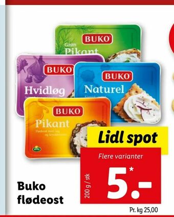 Let-Køb Buko flødeost tilbud