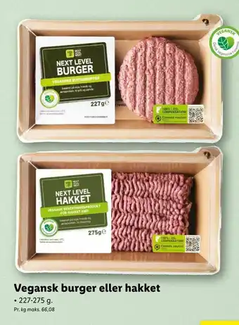 Let-Køb Vegansk burger eller hakket tilbud