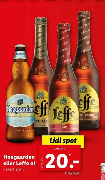 Let-Køb Hoegaarden eller Leffe øl tilbud