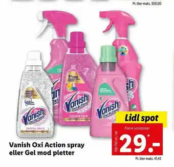 Vanish Oxi Action spray eller Gel mod pletter