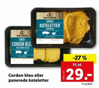 Let-Køb Cordon bleu eller panerede koteletter tilbud