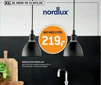 XL-BYG Nordlux ray pendelsæt tilbud