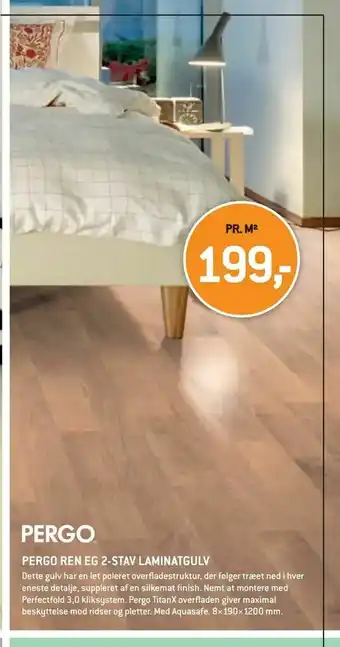 XL-BYG Pergo ren eg 2-stav laminatgulv tilbud
