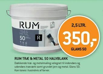 XL-BYG Rum træ & metal 50 halvblank tilbud