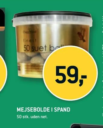 XL-BYG Mejsebolde i spand tilbud