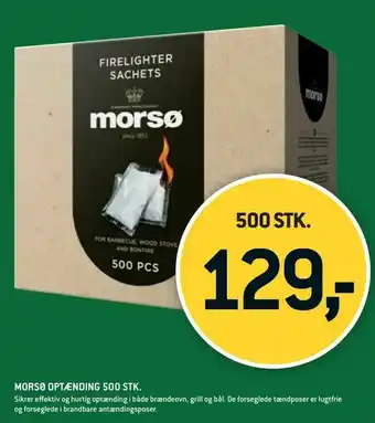 XL-BYG Morsø optænding 500 stk tilbud