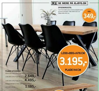 XL-BYG Spisebordsstol tilbud