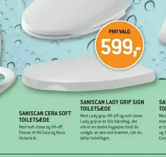 XL-BYG Saniscan lady grip sign toiletsæde tilbud