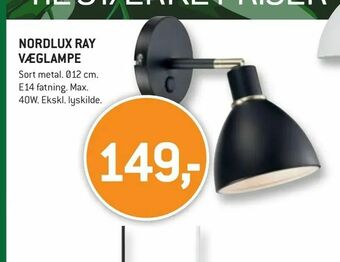 Nordlux ray væglampe