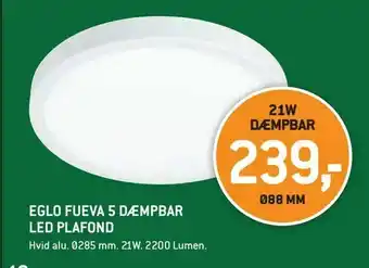XL-BYG Eglo fueva 5 dæmpbar led plafond tilbud