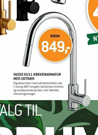 XL-BYG Vasso ku11 køkkenarmatur med udtræk tilbud