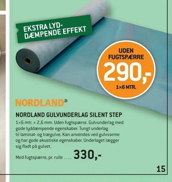 XL-BYG Nordland gulvunderlag silent step tilbud