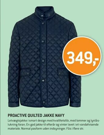 XL-BYG Proactive quilted jakke navy tilbud