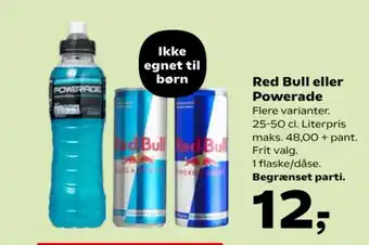 Kvickly Red Bull eller Powerade tilbud